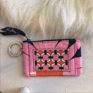 Vera Bradley cloth wallet/change purse with key ring